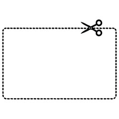 Coupon Cut Line Scissors Discount Voucher Vector Illustration