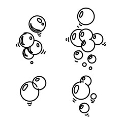 doodle water bubble illustration vector