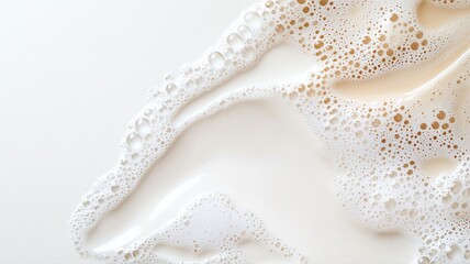 Abstract Creamy Foam Texture on White Surface foam texture creamy white abstract surface bubbles pet