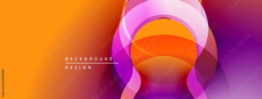 Leinwandbilder abstract gradient layers create dynamic visual flow. orange, purple hues blend seamlessly, forming m