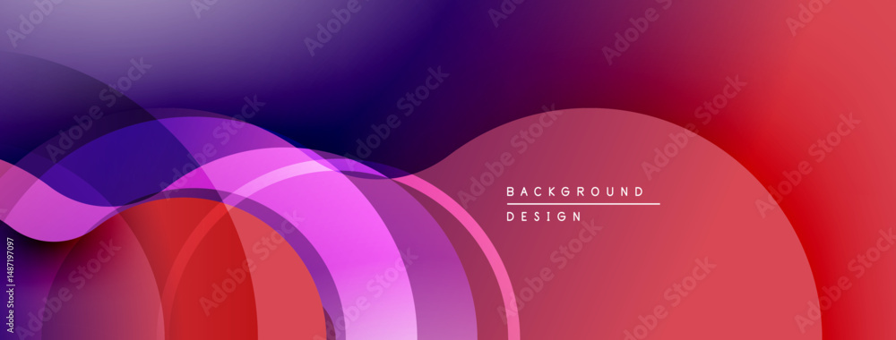 Aufkleber abstract waves, vibrant colors blend. modern design, smooth gradients create dynamic background. min