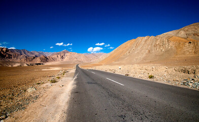 Himalayan Manali-Leh highway in Himalayas, Ladakh, India