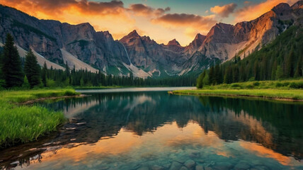 mountain river in the mountains