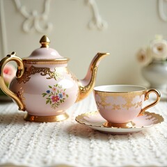 teapot and cups