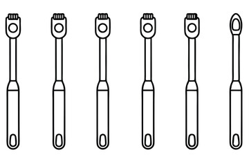 Electric toothbrush gentle cleaning Line art