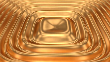 Shiny Metallic Golden Abstract Reflection Surface Sqaure Waves Flow - Abstract Background Texture