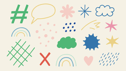 Minimalist Pastel Abstract Icons