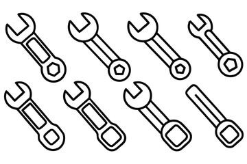 Electric Wrenches Compact Design Line Art