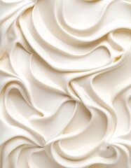 Obraz premium アイスクリームが溶けかけた表面のテクスチャ