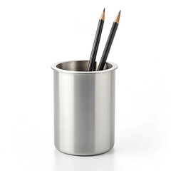 Minimalist stainless steel pencil holder
