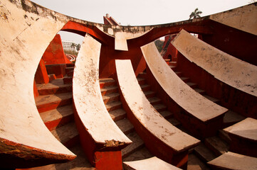 Astronomical observatory Jantar Mantar in Delhi, India.
