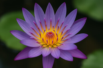 close up macro look of a water lily plant for magazine photography need