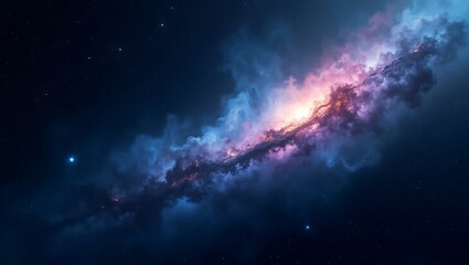 Obraz premium Spectacular nebula formation with vivid colors and stellar fields displaying celestial beauty and galactic wonders