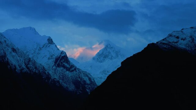 Diran Peak 7,266 m (23,839 ft).
time lapses of Diran Peak at early morning