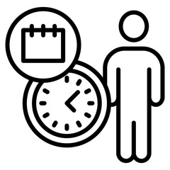 Work Schedule Icon For Design Elements