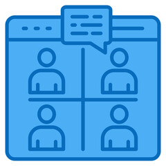 Virtual Meeting Icon For Design Elements