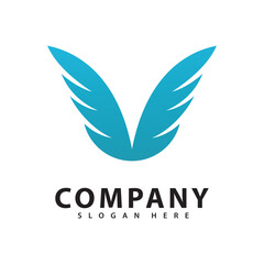 Fototapeta premium Letter V Simple template Logo