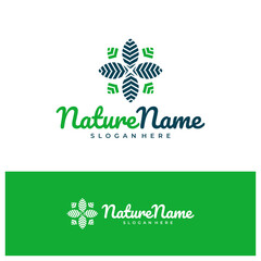 Leaf logo design concept vector. Nature Leaf Logo Design Template. Creative Symbol. Icon