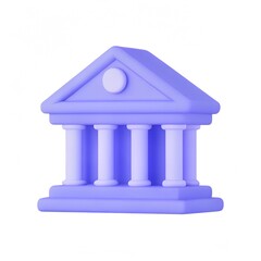 The classical building with columns in the antique style	