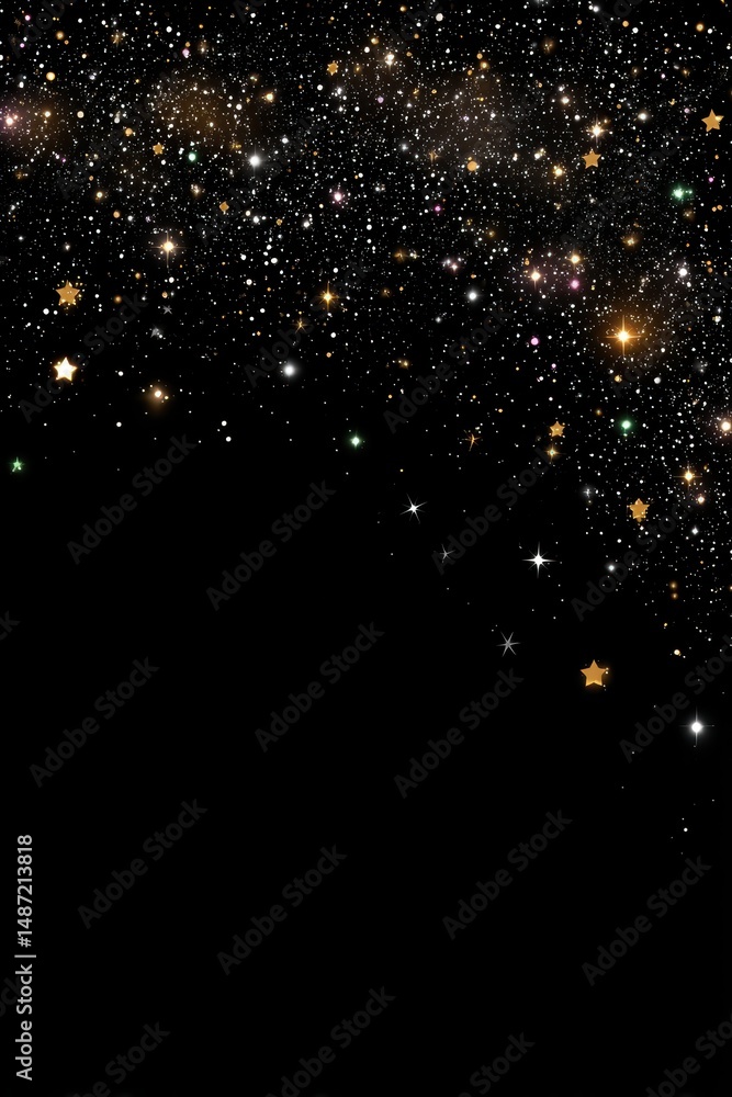 Poster stunning dark sky background with a dazzling display of twinkling stars and celestial elements in a 