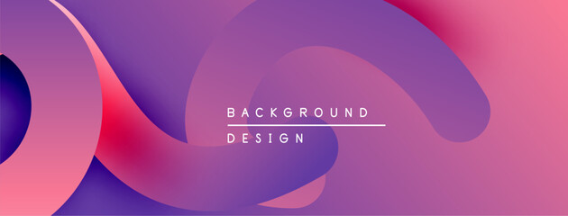 Abstract fluid shapes, vibrant purple hues, modern design. Background features smooth gradients, overlapping forms. Minimalist aesthetic.