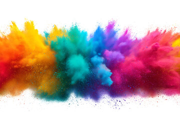 Festive Color Burst in Holi Powder Explosion