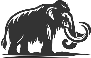 Wild animal silhouette of a mammoth vector