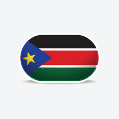 south sudan national flag button vector