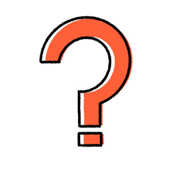 シンプルな手描きのはてなマーク　その１