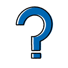 シンプルな手描きのはてなマーク　その２