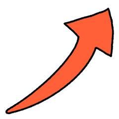 ぐーんと上昇する赤い矢印