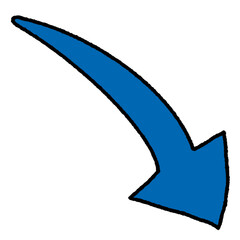 シンプルな青色のループの矢印