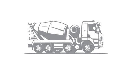 Cement mixer truck vector illustration