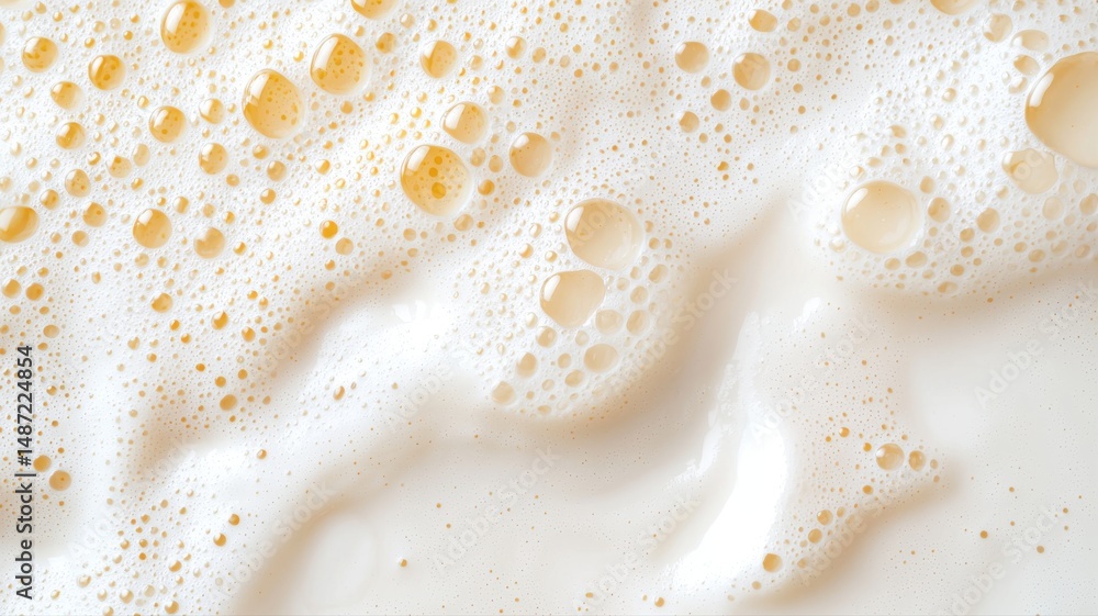 Poster abstract white and beige foam texture background foam texture background abstract white beige macro