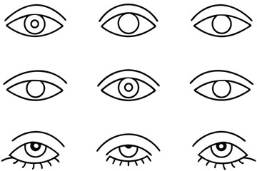 Eyelid fine detail line art