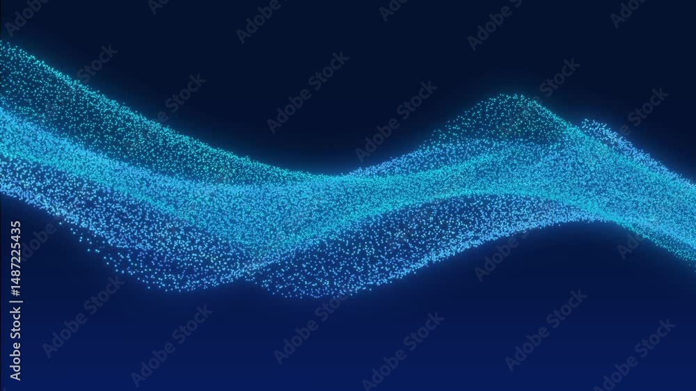 Poster big data moving in a spiral shape, conveying the organization of complex data, showing the processin