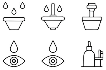 Eye Wash Stations Guide Line Art