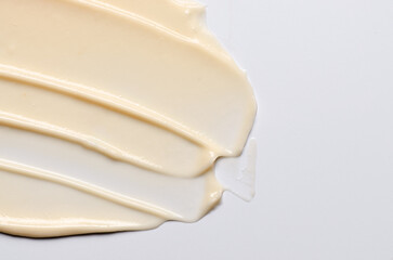 The texture of a cosmetic cream or balm. Copy space