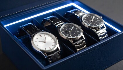 Fototapeta premium Wristwatch in watch box