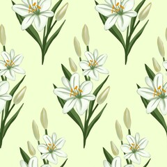 Seamless watercolour and unique floral pattern background for covers, notes, Soft backgrounds colour. Watercolour art work. Flower stalk. Colourful flower.