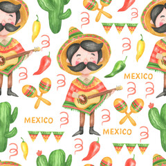 Cinco de Mayo character pattern