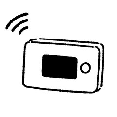 wifiモバイルルーターのシンプルなイラスト © kuma