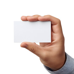 Blank Business Card Mockup Hand Holding White Card for Design Presentation