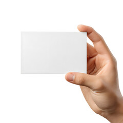 Blank Business Card Mockup Hand Holding a White Card for Design Presentation