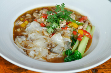 noodles , pork noodles or stir fried noodles