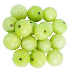 Gooseberry on isolated white background