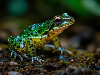 Fototapeta premium Teratohyla Spinosa, A Jewel of the Rainforest