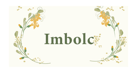 Obraz premium Imbolc Early Spring Celtic Festival Vector Collection-08