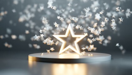 3D LED panel icon displaying bright, shooting stars darting across the glowing panel.