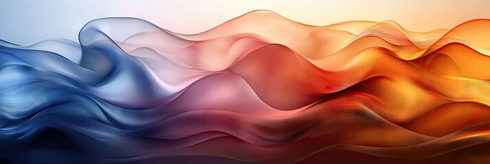 Obraz premium Flowing hues of abstract fabric design